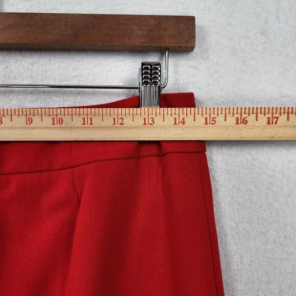 Calvin Klein Skirt Womens 4P Red Pencil Lined Stretch Back Vent Career - Picture 3 of 11